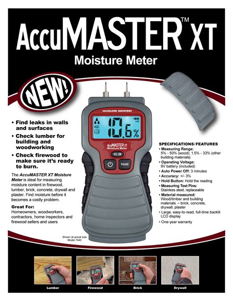 Calculated Industries 7440 AccuMASTER XT Digital Moisture 